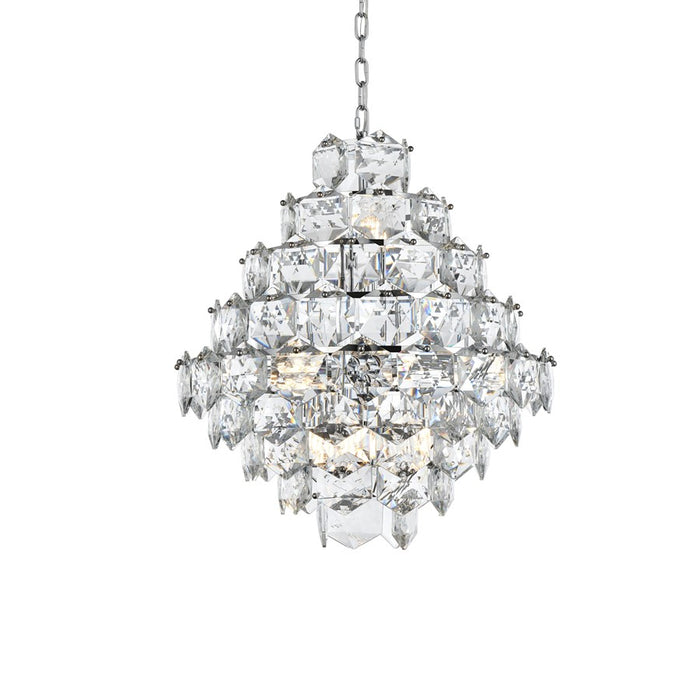 Elegant Lighting Adaline 15 Light 24" Chandelier, Chrome/Clear