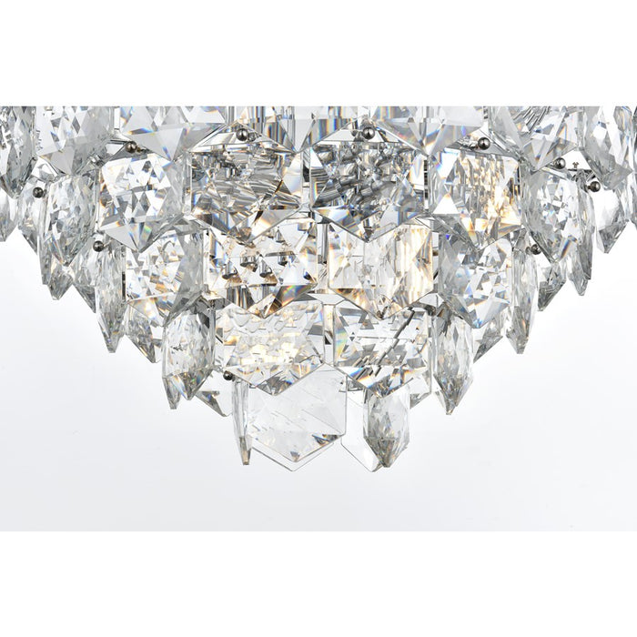 Elegant Lighting Adaline 15 Light 24" Chandelier, Chrome/Clear