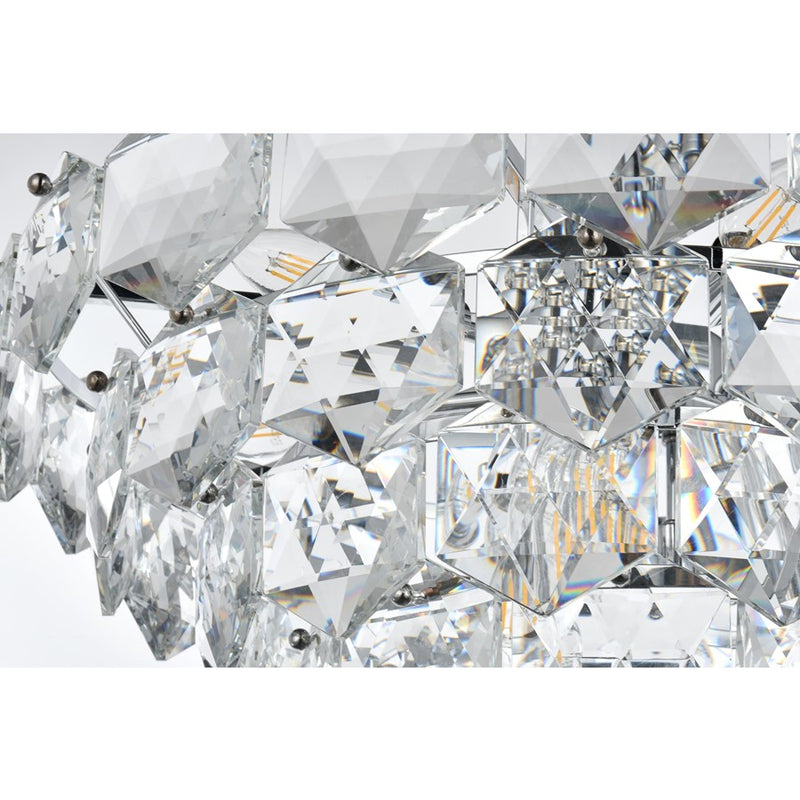 Elegant Lighting Adaline 15 Light 24" Chandelier, Chrome/Clear