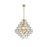 Elegant Lighting Adaline 15 Light 24" Chandelier, Satin Gold/Clear - 1050G24SG