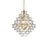 Elegant Lighting Adaline 15 Light 24" Chandelier, Satin Gold/Clear