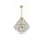 Elegant Lighting Adaline 15 Light 24" Chandelier, Satin Gold/Clear