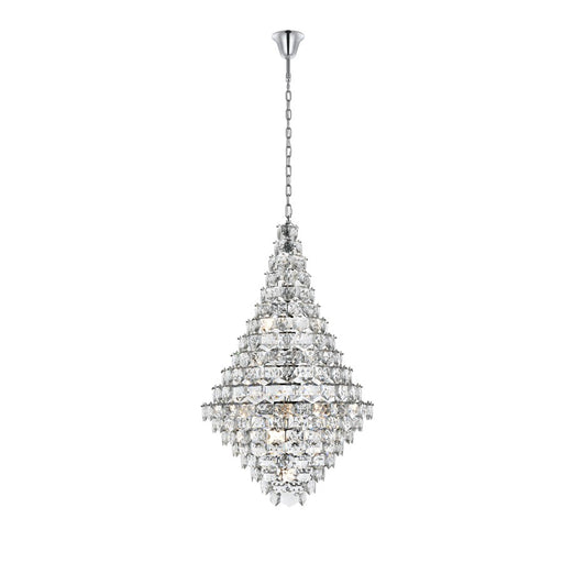 Elegant Lighting Adaline 38 Light 36" Chandelier, Chrome/Clear - 1050G36C