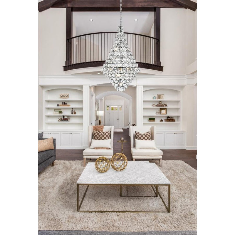 Elegant Lighting Adaline 38 Light 36" Chandelier, Chrome/Clear