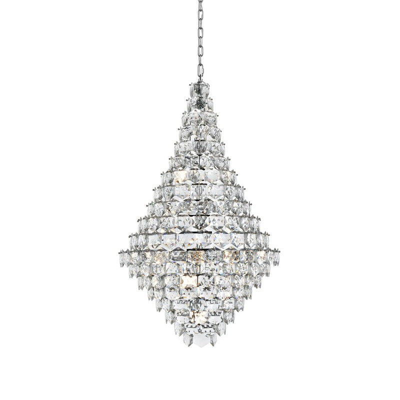 Elegant Lighting Adaline 38 Light 36" Chandelier, Chrome/Clear
