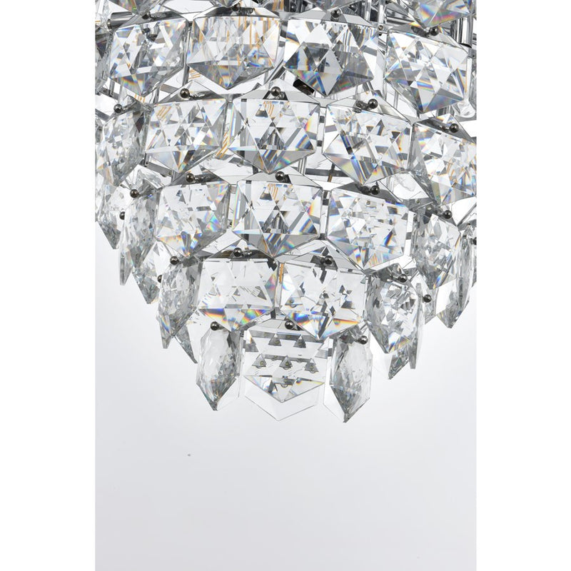 Elegant Lighting Adaline 38 Light 36" Chandelier, Chrome/Clear