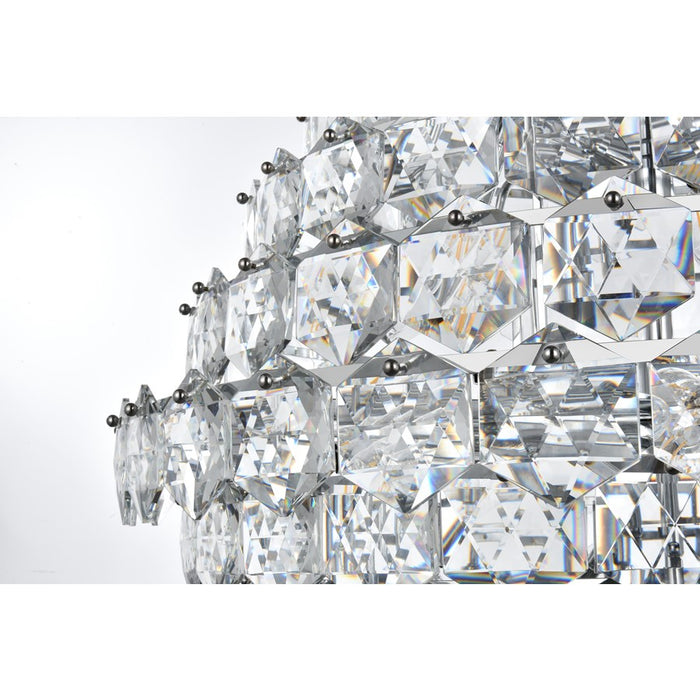 Elegant Lighting Adaline 38 Light 36" Chandelier, Chrome/Clear