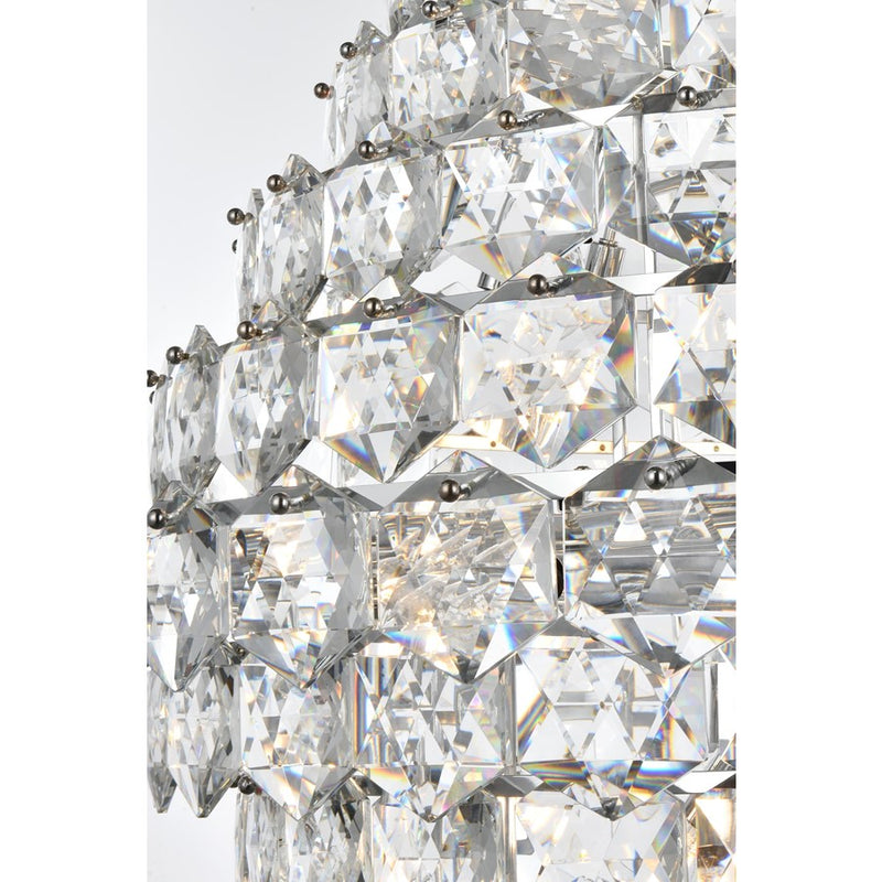 Elegant Lighting Adaline 38 Light 36" Chandelier, Chrome/Clear