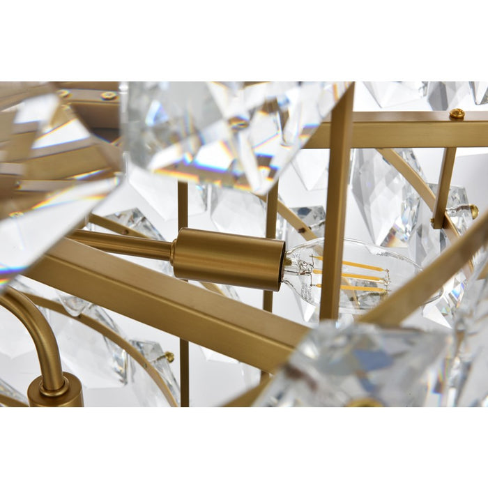 Elegant Lighting Adaline 38 Light 36" Chandelier, Satin Gold/Clear