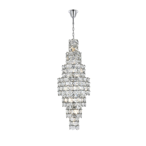 Elegant Lighting Adaline 26 Light 24" Chandelier, Chrome/Clear - 1050SR24C