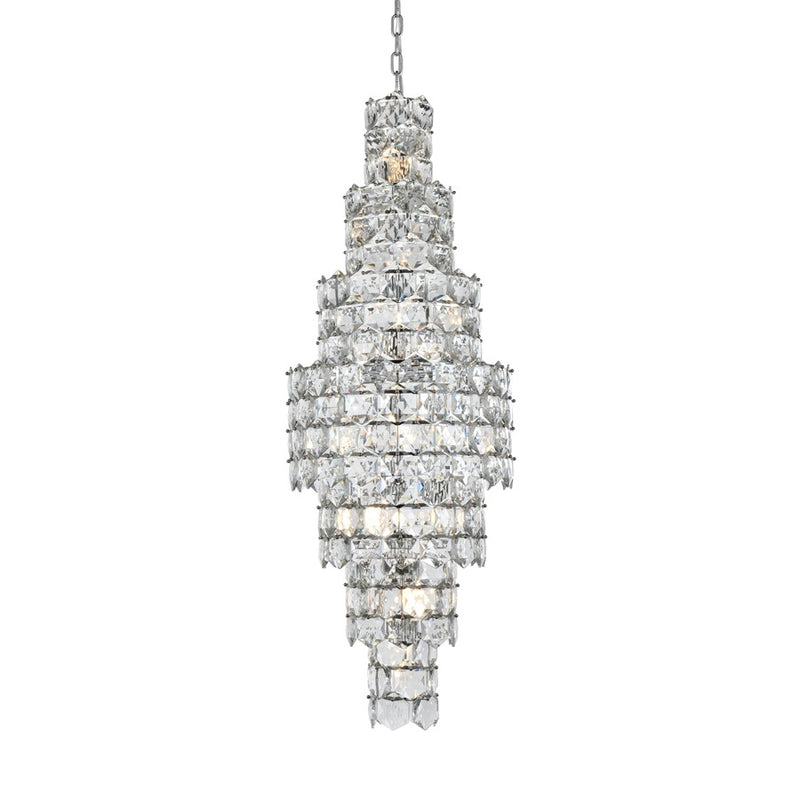 Elegant Lighting Adaline 26 Light 24" Chandelier, Chrome/Clear