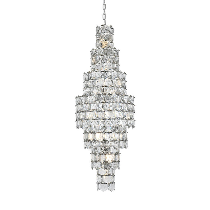 Elegant Lighting Adaline 26 Light 24" Chandelier, Chrome/Clear