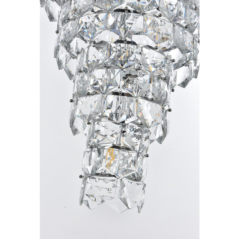 Elegant Lighting Adaline 26 Light 24" Chandelier, Chrome/Clear