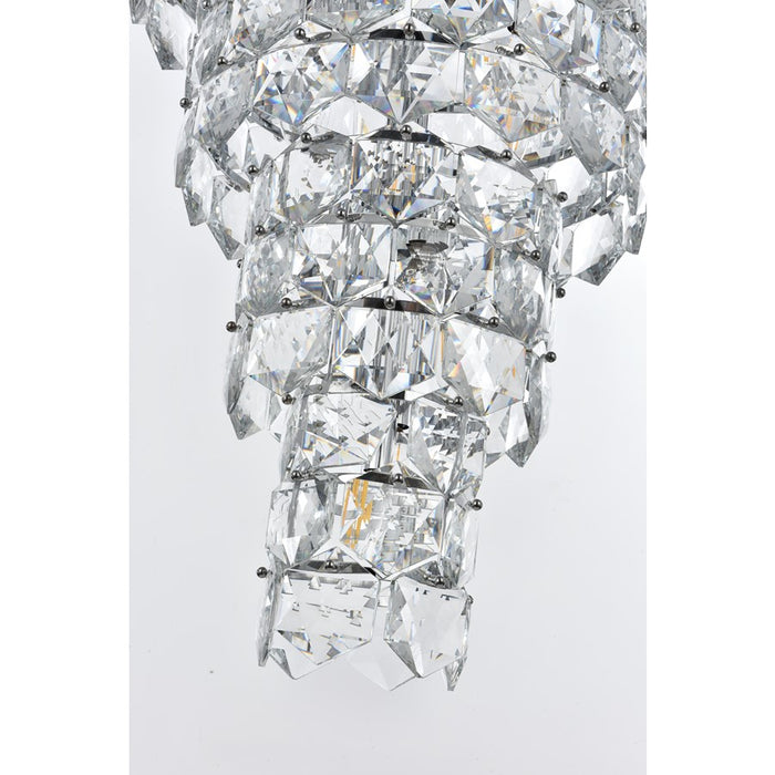 Elegant Lighting Adaline 26 Light 24" Chandelier, Chrome/Clear