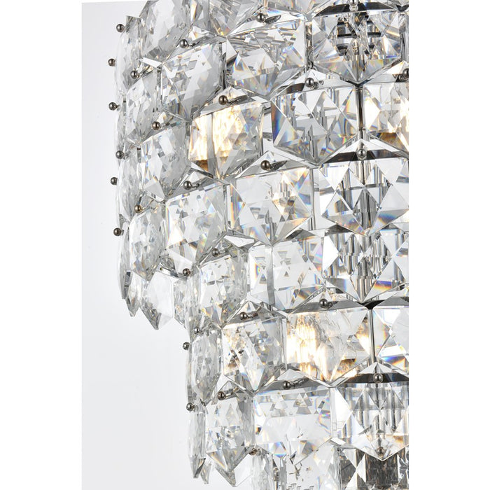 Elegant Lighting Adaline 26 Light 24" Chandelier, Chrome/Clear