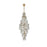 Elegant Lighting Adaline 26 Light 24" Chandelier, Satin Gold/Clear
