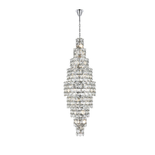 Elegant Lighting Adaline 41 Light 30" Chandelier, Chrome/Clear - 1050SR30C