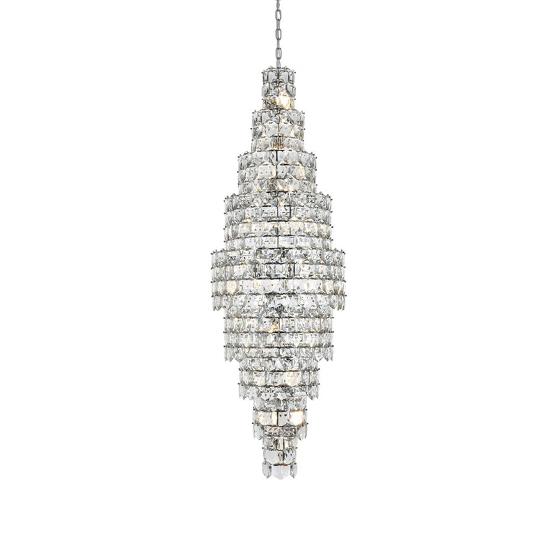 Elegant Lighting Adaline 41 Light 30" Chandelier, Chrome/Clear