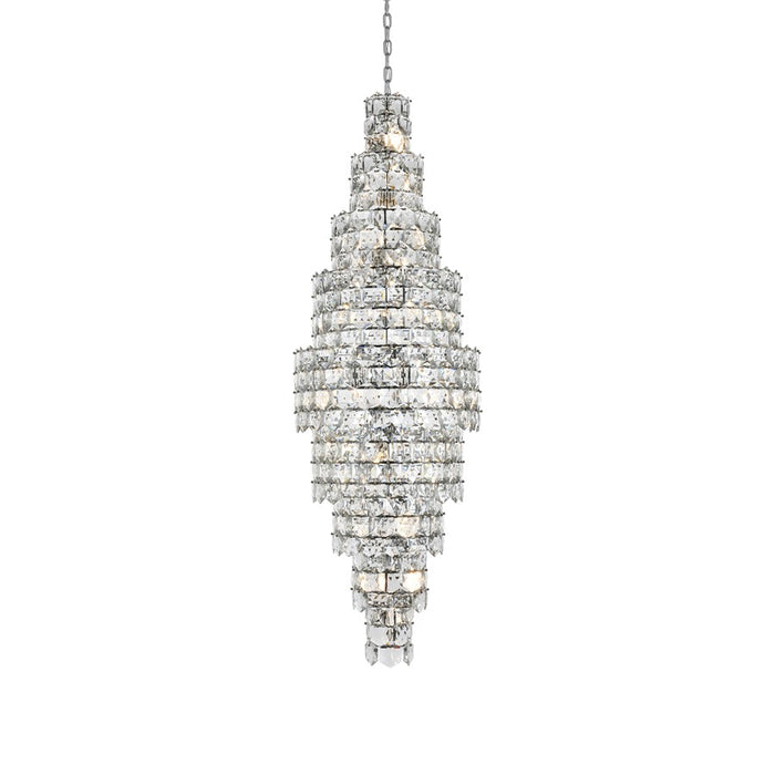 Elegant Lighting Adaline 41 Light 30" Chandelier, Chrome/Clear