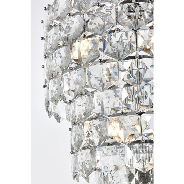 Elegant Lighting Adaline 41 Light 30" Chandelier, Chrome/Clear