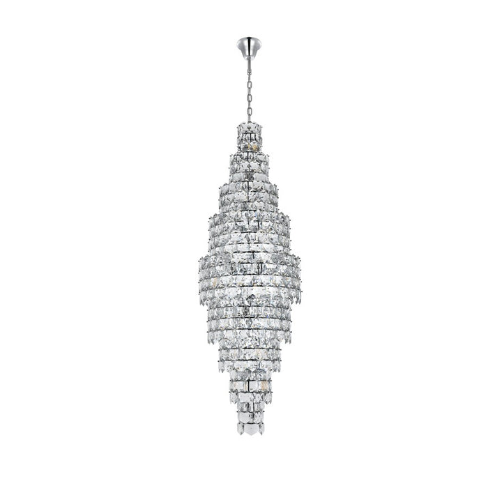 Elegant Lighting Adaline 41 Light 30" Chandelier, Chrome/Clear