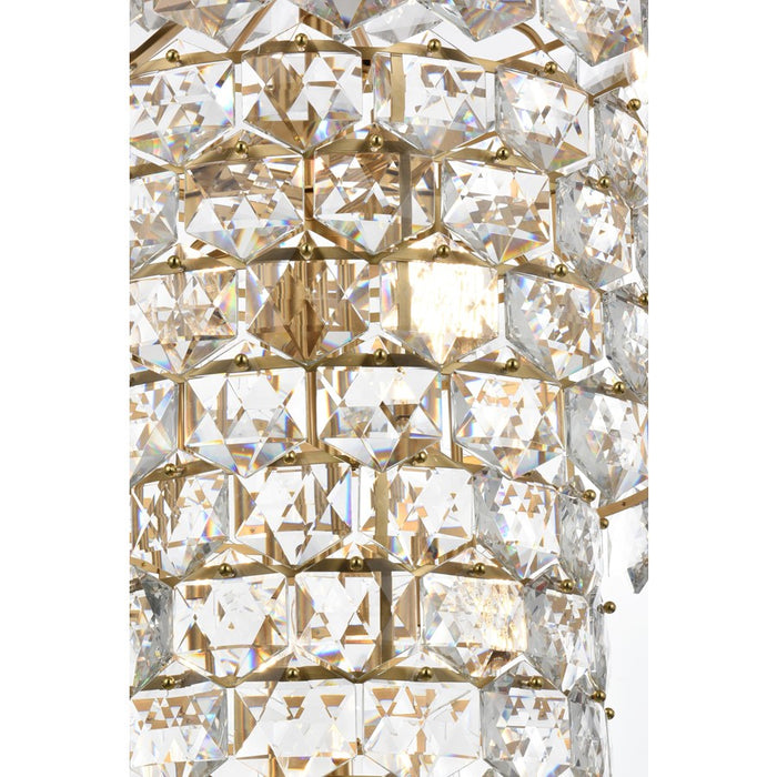 Elegant Lighting Adaline 41 Light 30" Chandelier, Satin Gold/Clear