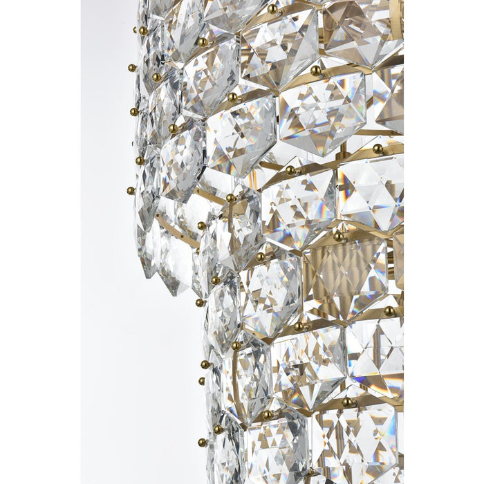 Elegant Lighting Adaline 41 Light 30" Chandelier, Satin Gold/Clear