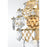 Elegant Lighting Adaline 4 Light 14" Wall Sconce, Satin Gold/Clear