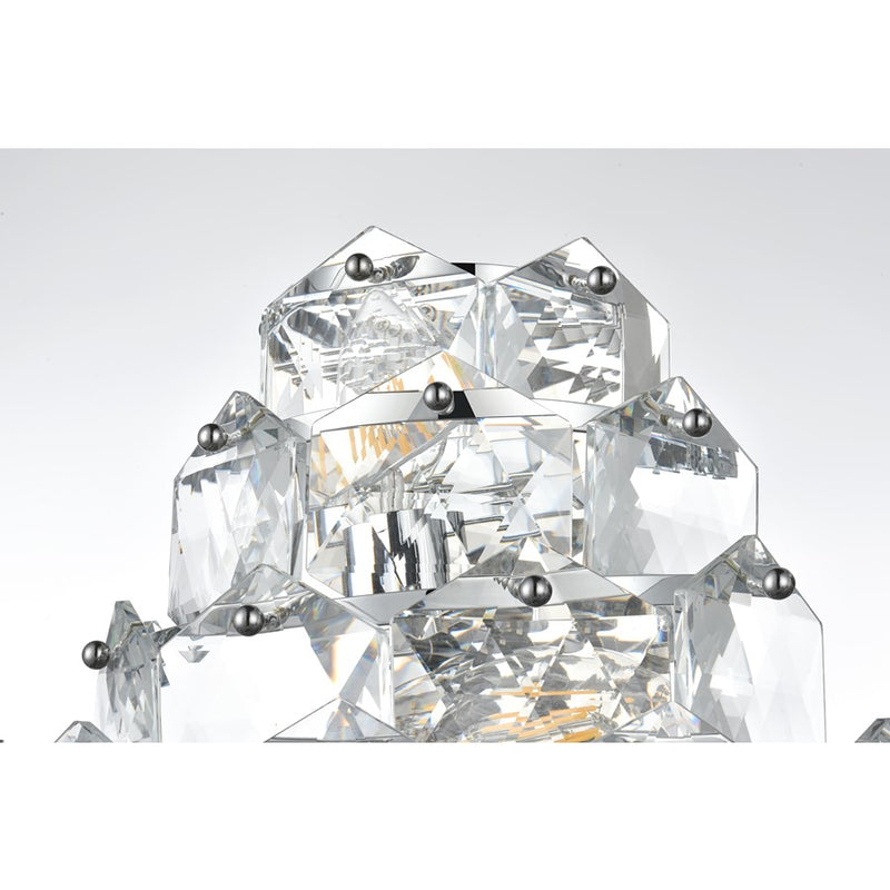 Elegant Lighting Adaline 4 Light 18" Wall Sconce, Chrome/Clear