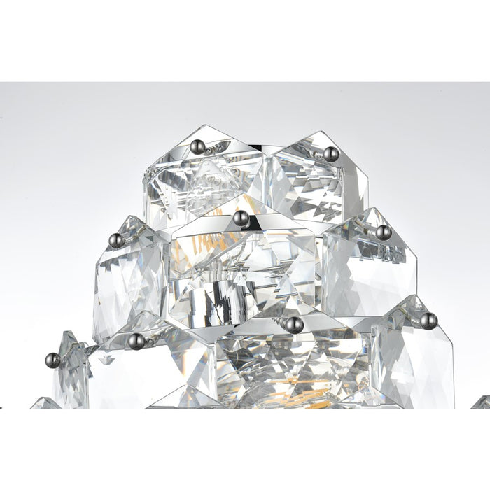 Elegant Lighting Adaline 4 Light 18" Wall Sconce, Chrome/Clear