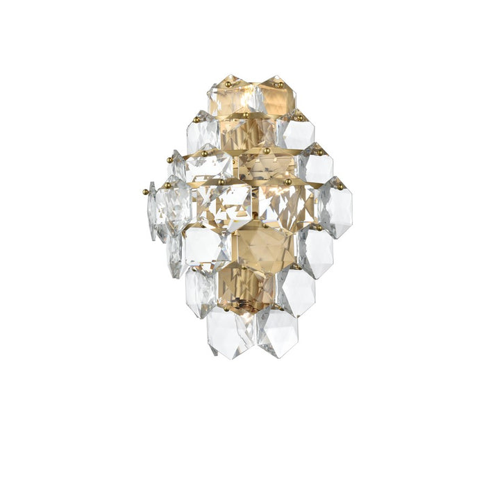 Elegant Lighting Adaline 4 Light 18" Wall Sconce, Satin Gold/Clear