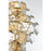 Elegant Lighting Adaline 4 Light 18" Wall Sconce, Satin Gold/Clear