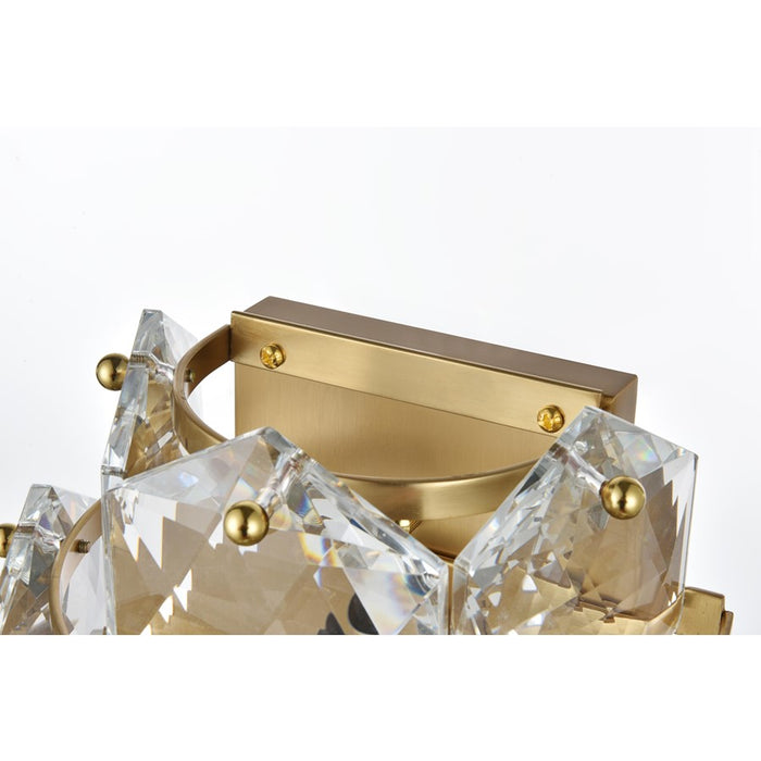 Elegant Lighting Adaline 4 Light 18" Wall Sconce, Satin Gold/Clear