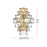 Elegant Lighting Adaline 4 Light 18" Wall Sconce, Satin Gold/Clear