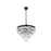 Elegant Lighting Josephine 10 Light 20" Chandelier, Black/Clear