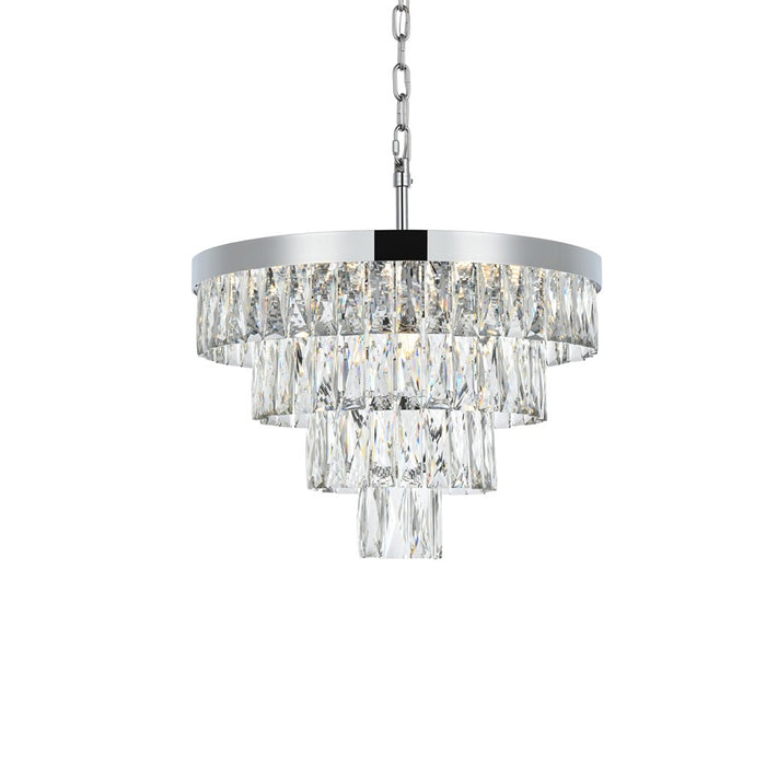 Elegant Lighting Josephine 10 Light 20" Chandelier, Chrome/Clear