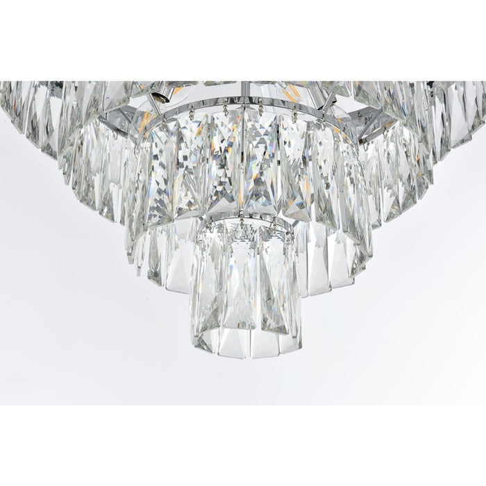 Elegant Lighting Josephine 10 Light 20" Chandelier, Chrome/Clear