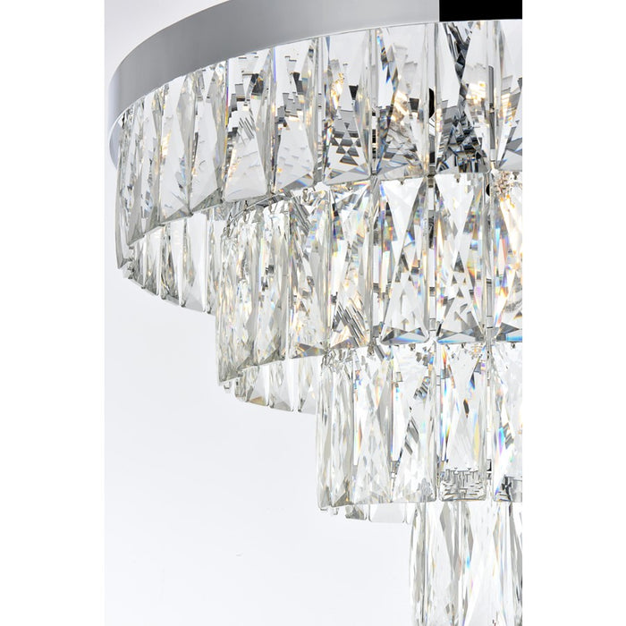 Elegant Lighting Josephine 10 Light 20" Chandelier, Chrome/Clear