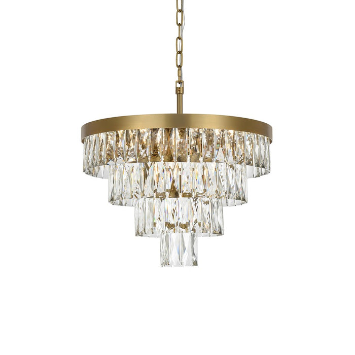 Elegant Lighting Josephine 10 Light 20" Chandelier, Satin Gold/Clear