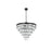 Elegant Lighting Josephine 13 Light 27.5" Chandelier, Black/Clear