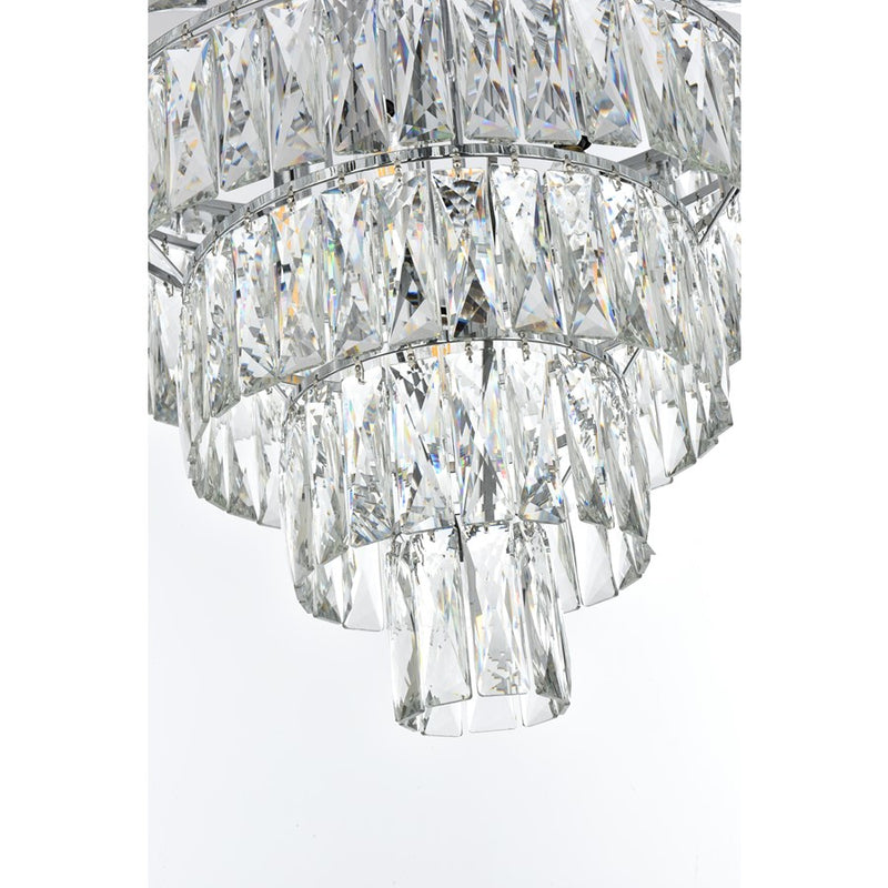 Elegant Lighting Josephine 13 Light 27.5" Chandelier, Chrome/Clear