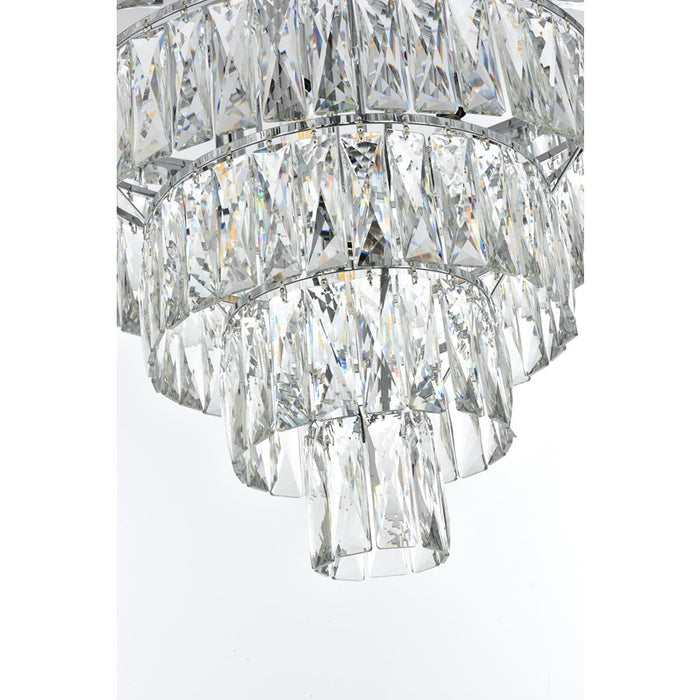 Elegant Lighting Josephine 13 Light 27.5" Chandelier, Chrome/Clear