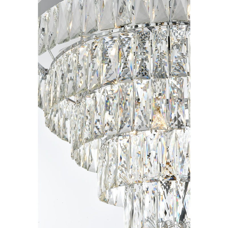 Elegant Lighting Josephine 13 Light 27.5" Chandelier, Chrome/Clear