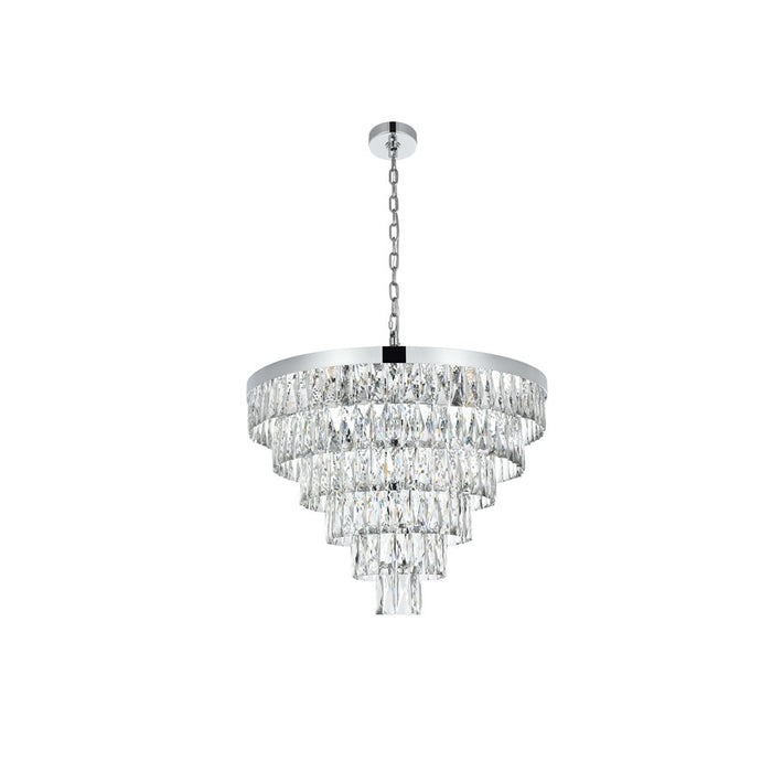 Elegant Lighting Josephine 13 Light 27.5" Chandelier, Chrome/Clear