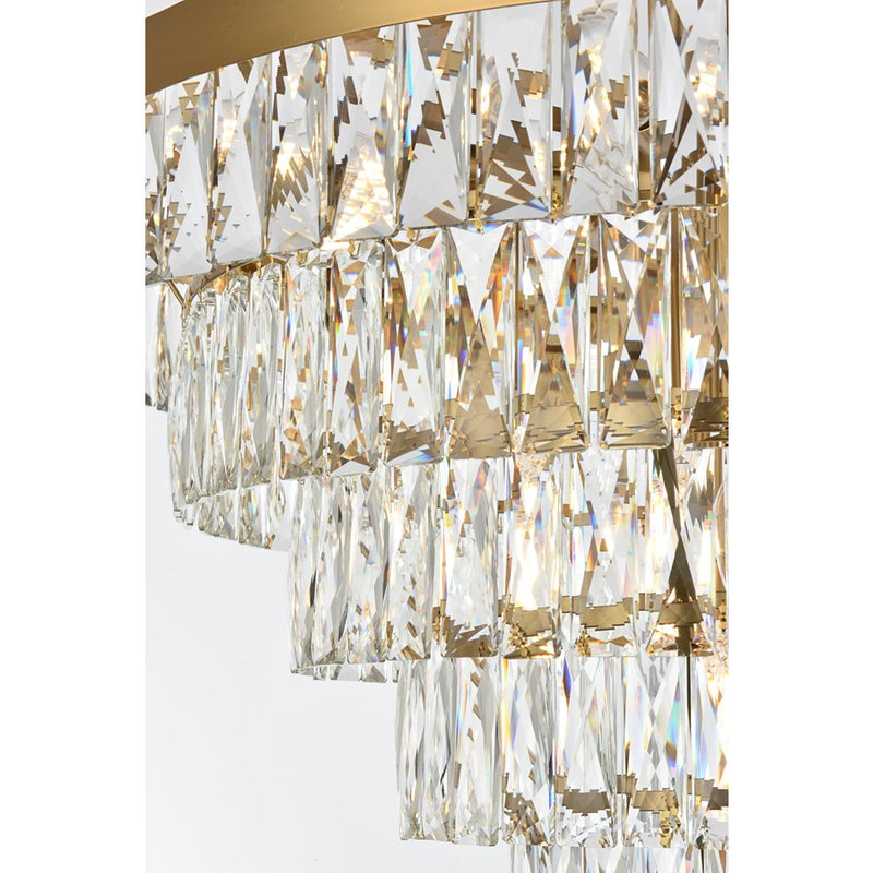 Elegant Lighting Josephine 13Lt 27.5" Chandelier, Satin Gold/Clear