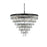 Elegant Lighting Josephine 25 Light 32" Chandelier, Black/Clear