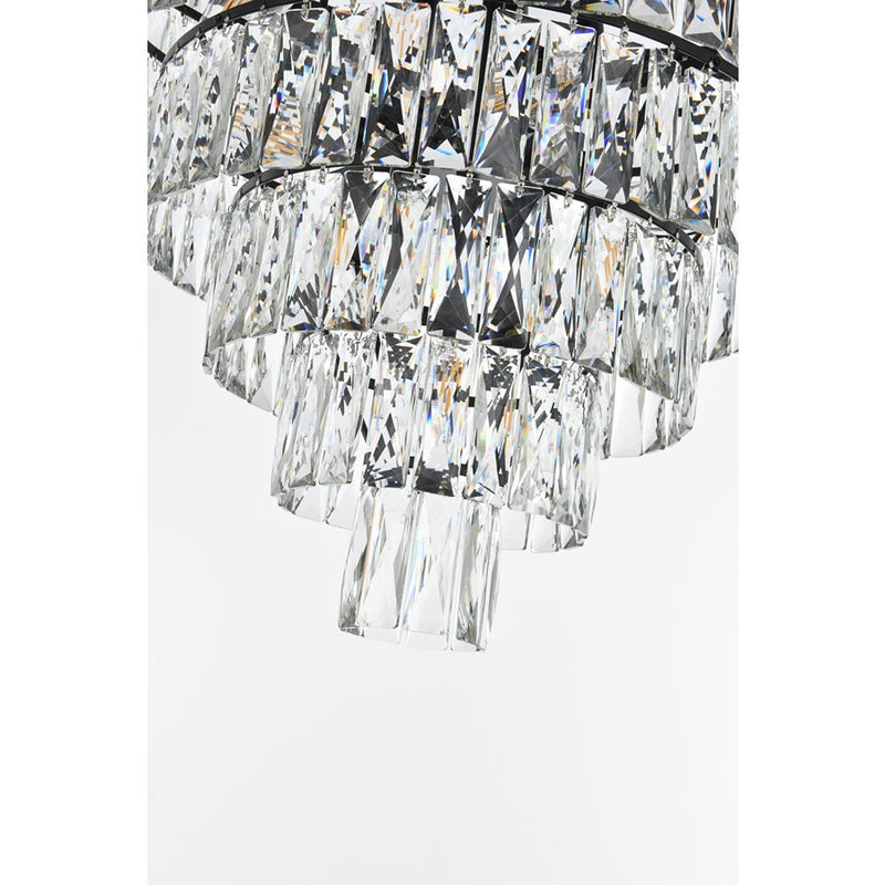 Elegant Lighting Josephine 25 Light 32" Chandelier, Black/Clear
