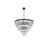 Elegant Lighting Josephine 25 Light 32" Chandelier, Black/Clear