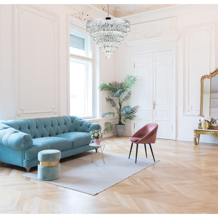 Elegant Lighting Josephine 25 Light 32" Chandelier, Chrome/Clear