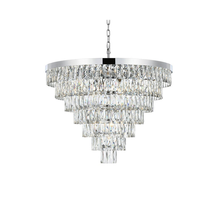Elegant Lighting Josephine 25 Light 32" Chandelier, Chrome/Clear
